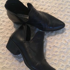 Steve Madden genuine leather black booties